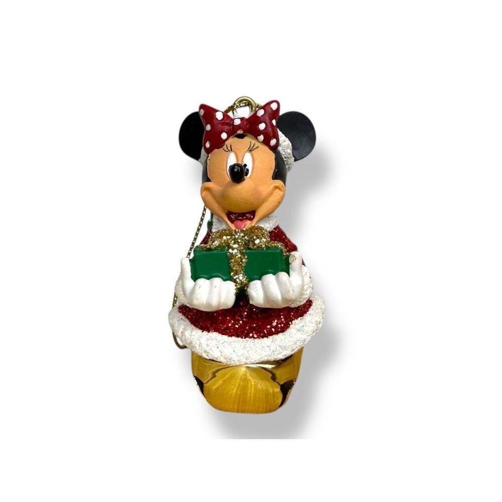 Disney Minnie Mouse Jingle Bell Christmas Ornament Holiday Collectible